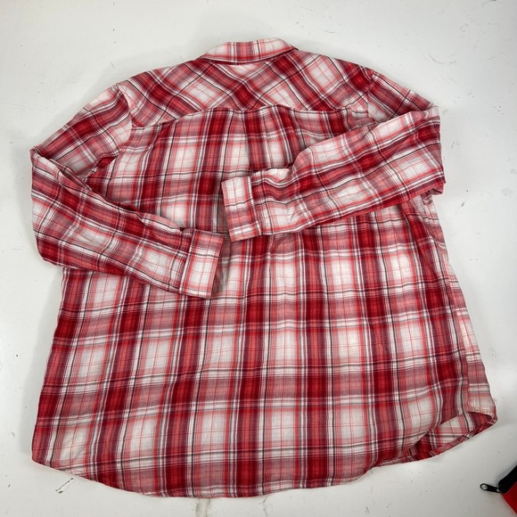 ARIAT Red White Real Long Sleeve Plaid Western Shirt XXL - Picture 3 of 16